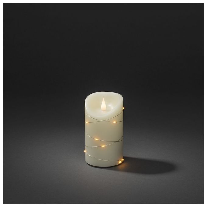 LED 1900 K Bernstein Batterie/Akku 1834-180 Echtwachskerze 