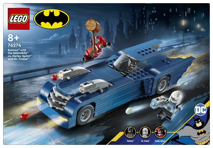 BatmanTM im BatmobilTM vs. Harley QuinnTM und Mr. FreezeTM 