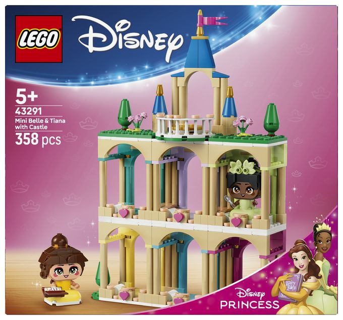 Die Mini-Prinzessinnen Belle und Tiana mit ihrem Schloss 
