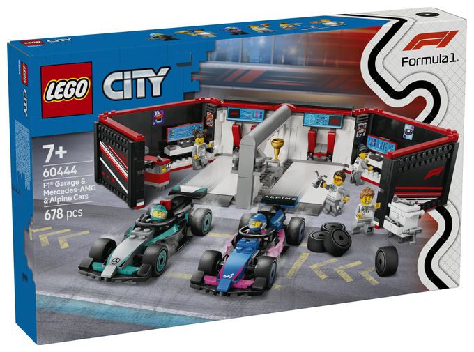 F1® Garage mit Mercedes-AMG & Alpine Rennautos 
