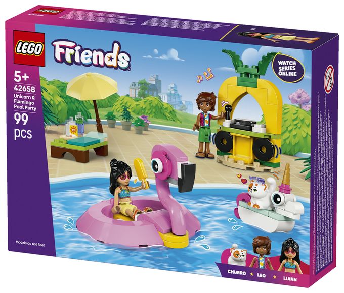 Poolparty mit Einhorn und Flamingo 