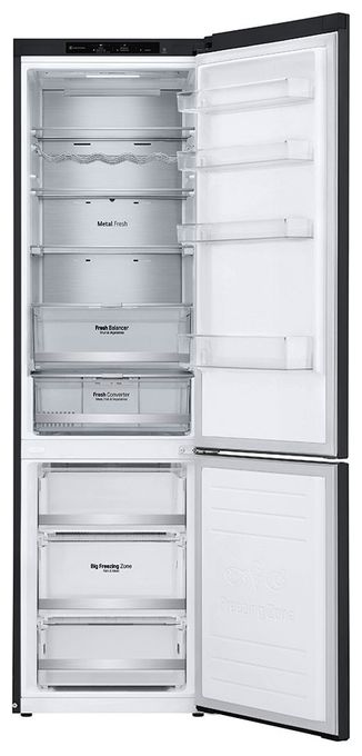 277 l / 107 l Kühl-Gefrierkombi freistehend 99 kWh Jahr  GBB92MCB1P (Schwarz) 