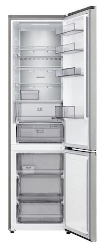 262 l / 113 l Kühl-Gefrierkombi freistehend NoFrost 112 kWh Jahr  GBBS524APY (Silber) 