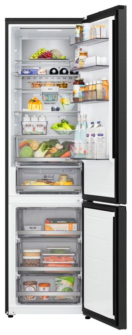 262 l / 113 l Kühl-Gefrierkombi freistehend NoFrost 139 kWh Jahr  GBBS726BEV (Schwarz) 