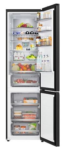 262 l / 113 l Kühl-Gefrierkombi freistehend NoFrost 112 kWh Jahr  GBBS727AEV (Schwarz) 