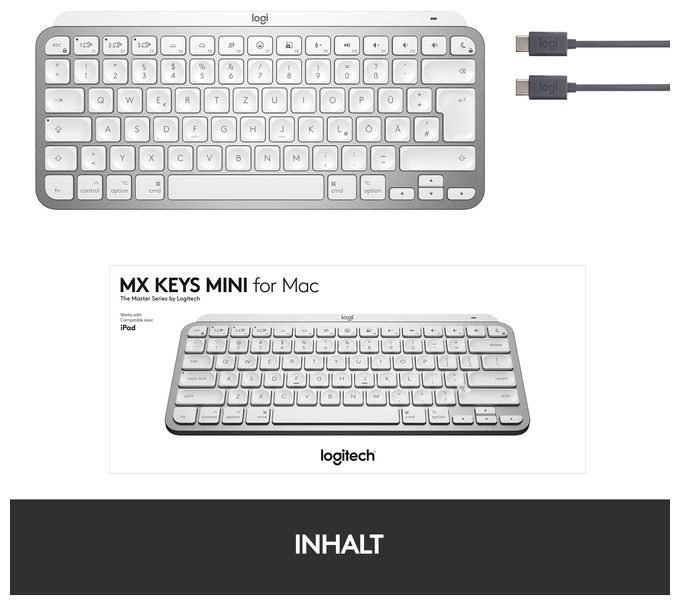 MX Keys Mini For Mac Minimalist Wireless Illuminated Keyboard 