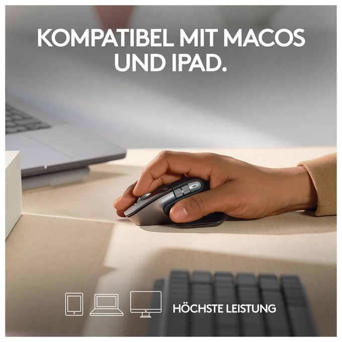 8000 DPI Büro Maus Laser  MX Master 3S for Mac (Grau) 