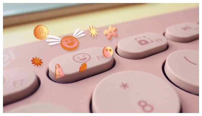 Universal Tastatur Bluetooth  Pebble Keys 2 K380s (Rose) 