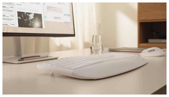 Universal Tastatur RF Wireless + Bluetooth 2.4 GHz  MK880 Signature Comfort Plus Combo (Weiß) 