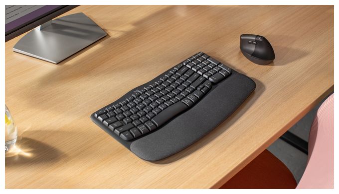 Büro Tastatur RF Wireless + Bluetooth 2.4 GHz  Wave Keys (Graphit) 