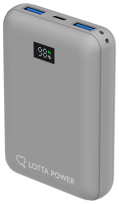 10000 mAh Powerbank USB Typ-C  Mini (Grau) 