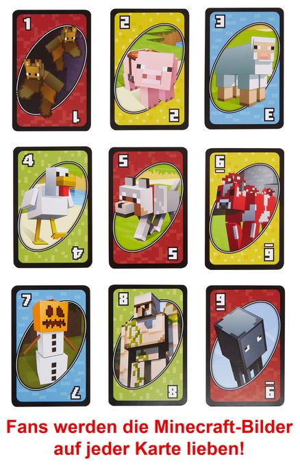 Uno Minecraft Kartenspiel bis zu 10 Spielern ab 7 Jahr(e) 
