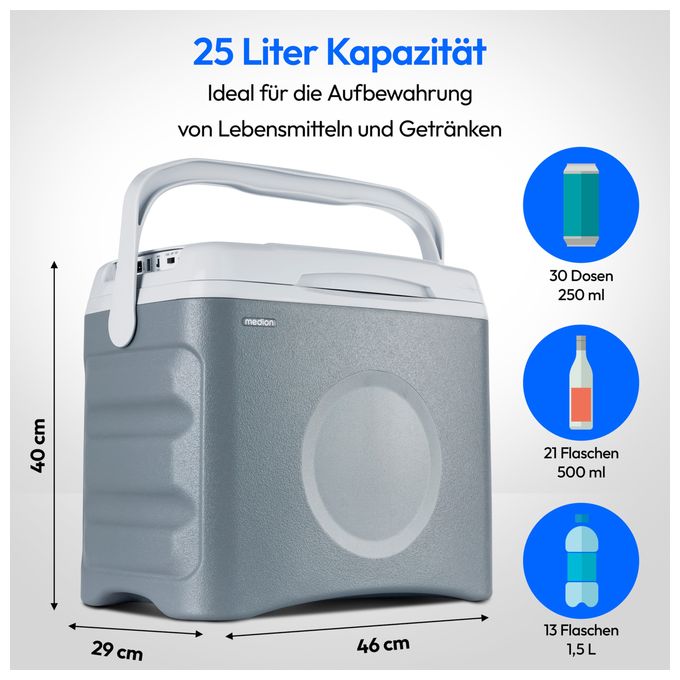 25 l Kühlbox  MD10735 (Silber) 
