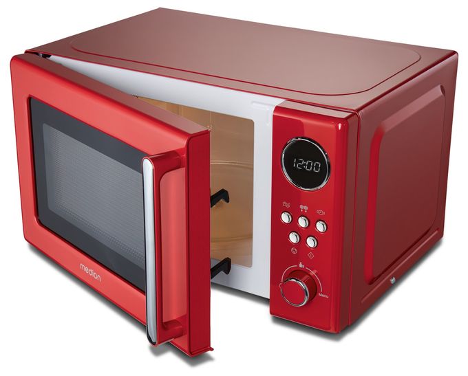 Freistehende Mikrowelle 800 W Größe: klein 5 Stufen  MD15000 (Rot) 