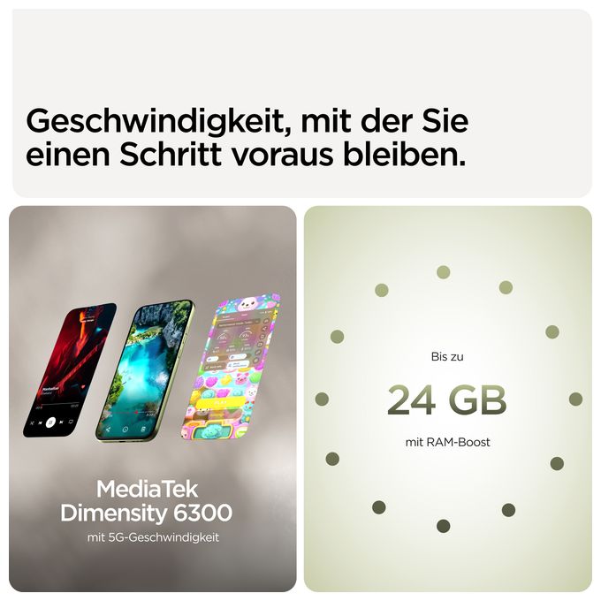 256 GB 5G Smartphone 17,3 cm (6.8 Zoll) 2,4 GHz Android 50 MP Dual Kamera Dual Sim WiFi 5 (PANTONE Nile) Moto G67 