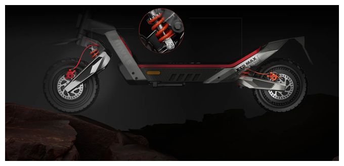 700 W E-Scooter 899 Wh 110 km Reichweite 35,6 kg  XT5 Max (Schwarz, Grau, Rot) 
