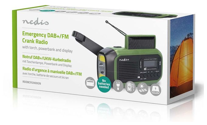 DAB+, FM Radio Tragbar  Notfallradio (Schwarz, Grün) 