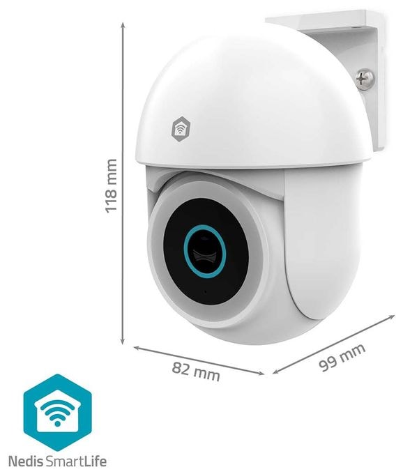 1920 x 1080 Pixel IP-Sicherheitskamera IP65 Außen Nachtsicht  SmartLife WIFICO22CWT (Weiß) 