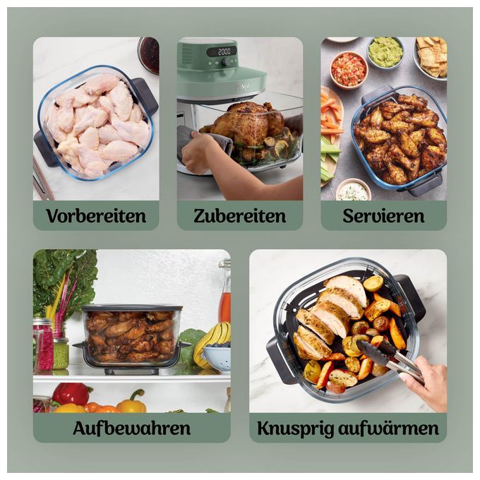 Heißluftfritteuse 5,7 l 2000 W  AS090EUGN Crispi Pro 5-in-1 (Grün) 