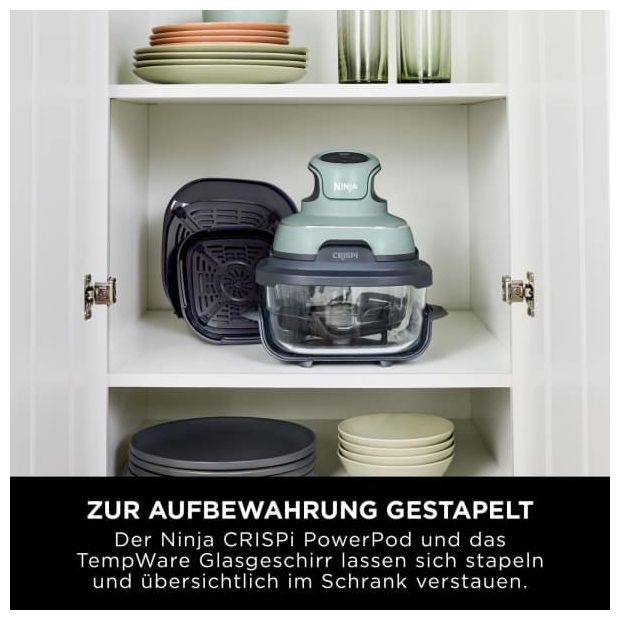 Heißluftfritteuse 3,8 l 1700 W (Grün, Grau, Transparent) FN101EU Crispi 