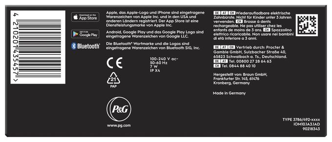 Rotierende-vibrierende Zahnbürste für Erwachsene  iO Series 10 (Weiß) 