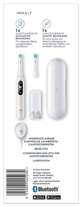 Vibrierende Zahnbürste für Erwachsene  iO Series 6N (Weiß) 