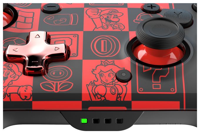 Analog / Digital Gamepad für Nintendo Switch, Nintendo Switch OLED  Rematch Glow Super Mario Super Icons (Schwarz, Grün, Rot) 