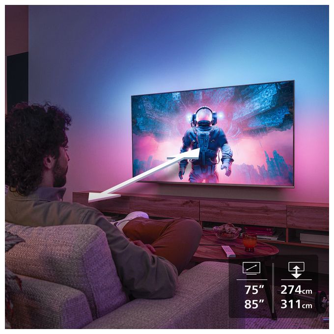 QLED 190,5 cm (75 Zoll) Fernseher 4K Ultra HD IntelliSound VESA 400 x 300 mm 75PUS8500/12 