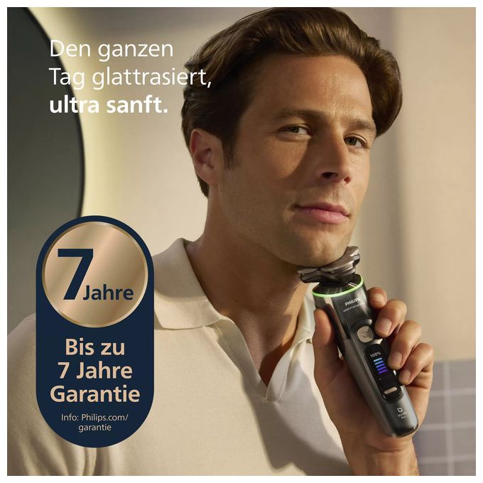 Nass&Trocken Rasierer Lithium-Ion (Li-Ion) 60 min i9000 Prestige Ultra XP9402/31 Elektrischer Nass- & Trockenrasierer mit SkinIQ Pro 