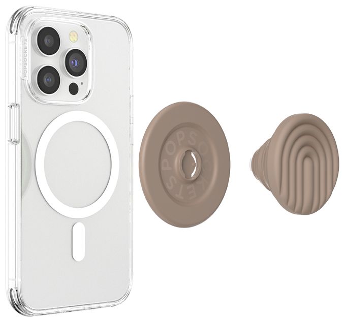 Fingerring für Apple iPhone 12+  PopGrip MagSafe Latte Curves (Beige) 