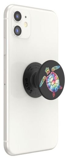 Fingerring für Universal  PopGrip Pshychedelic Turtle (Schwarz, Mehrfarbig) 