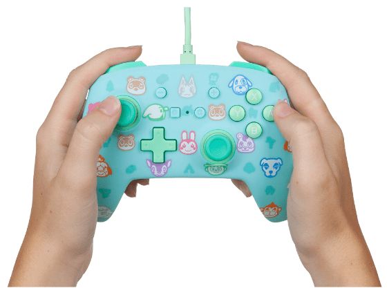 Gamepad für Nintendo Switch (Blau, Grün, Türkis) Enhanced Wired Controller Animal Crossing 