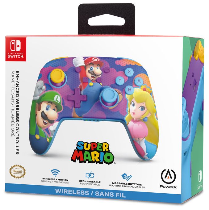 Analog / Digital Gamepad für Nintendo Switch, Nintendo Switch Lite, Nintendo Switch OLED  Enhanced Wireless Controller Super Mario - Color Splash Heroes (Mehrfarbig) 