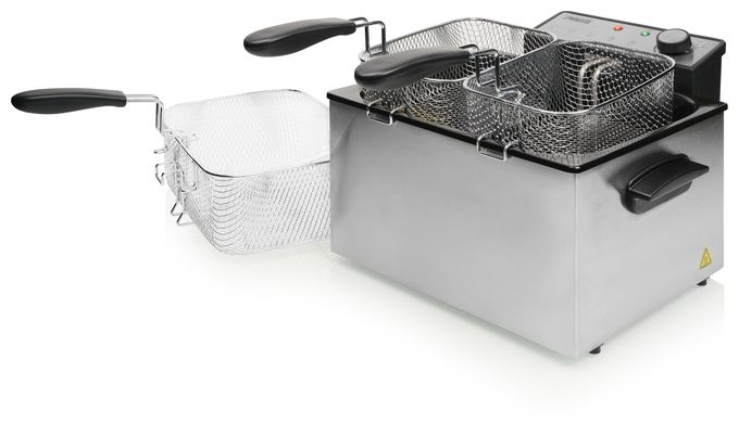 Doppel Fritteuse 5 l 3270 W  185000 (Schwarz, Edelstahl) 