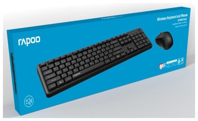 Büro Tastatur RF Wireless + Bluetooth 2.4 GHz  8150M (Schwarz) 