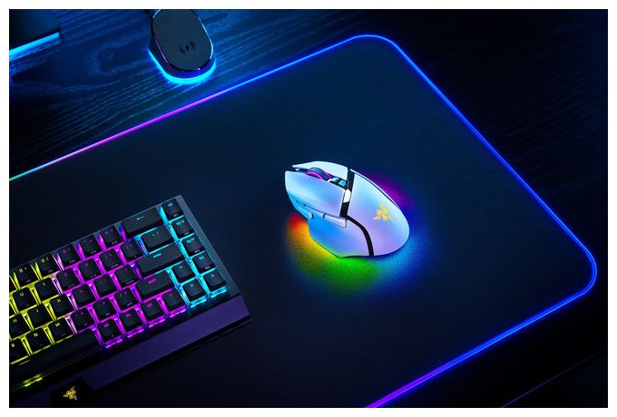 30000 DPI Gaming Maus Optisch  Basilisk V3 Pro (Weiß) 