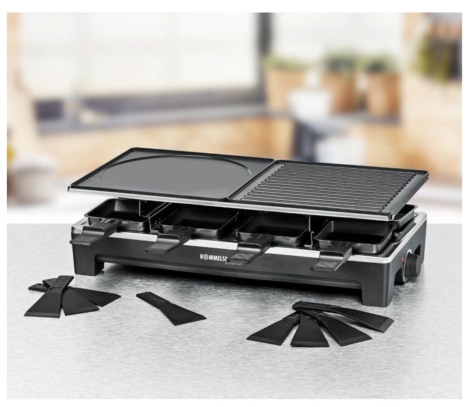 Raclettegrill für 8 Personen 1350 W  RCS1350 (Schwarz/Edelstahl) 
