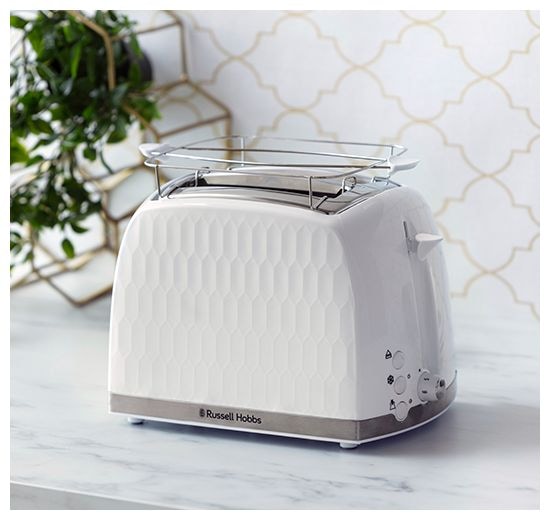 Toaster 850 W 2 Scheibe(n) 6 Stufen  26060-56 Honeycomb (Weiß) 