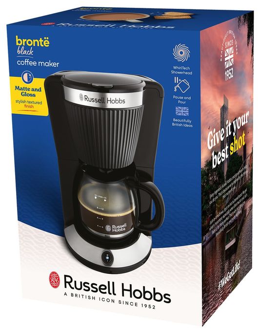 10 Tassen Filterkaffeemaschine 1,2 l  26780-56	Bronte (Schwarz, Silber) 