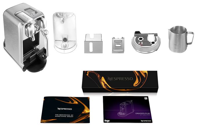 Nespresso Kapselmaschine 19 bar 1,5 l  Creatista Plus (Silber) 