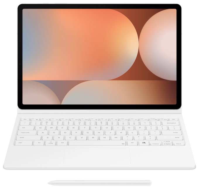 für Samsung Galaxy Tab S10+ / S9+ / S9 FE+ bis 31,5 cm (12.4")  Book Cover Keyboard (Weiß) 