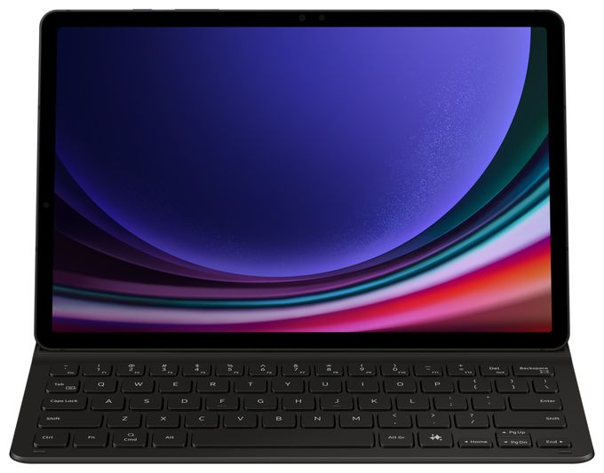 für Samsung Galaxy Tab S9, Galaxy Tab S9 FE bis 27,9 cm (11")  Book Cover Keyboard Slim EF-DX720 (Schwarz) 
