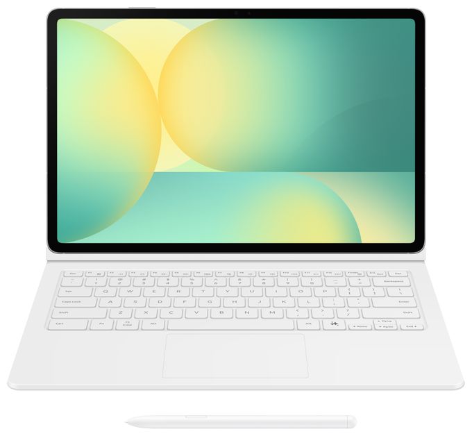 für Samsung Galaxy Tab S10 FE+  Book Cover Keyboard (Weiß) 