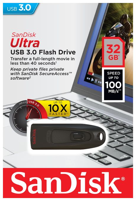 USB Typ-A Stick 32 GB  Cruzer Ultra (Schwarz) 