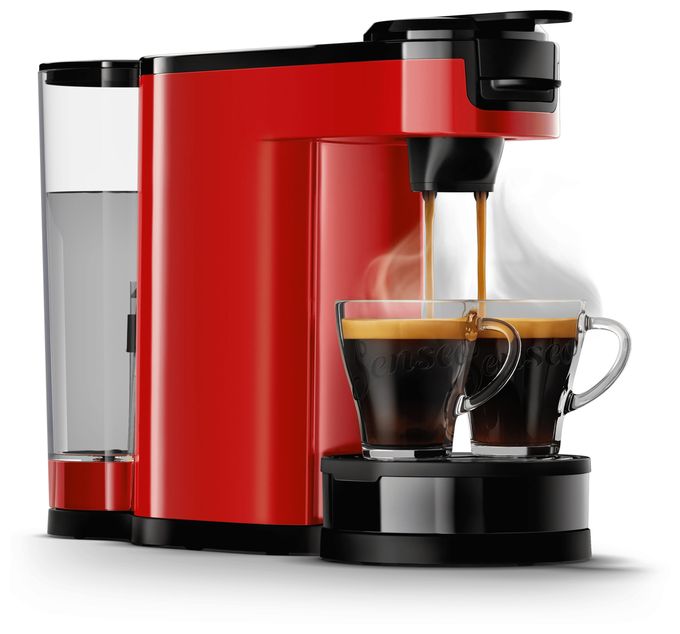 Kaffeepad, Gemahlener Kaffee Maschine  HD6592/84 Senseo Switch (Schwarz, Rot) 
