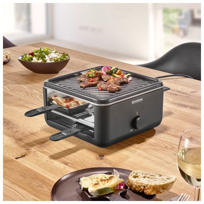 4 Person(en) 800 W RG2360 Black Line Lite Mini Raclettegrill 
