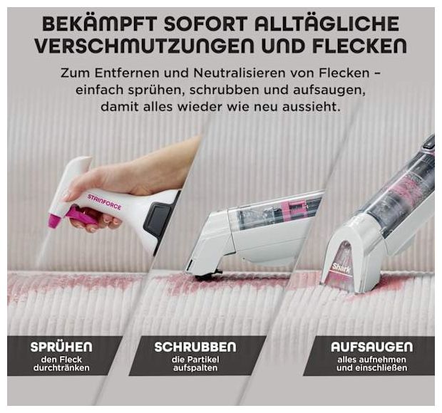 Handstaubsauger Beutellos (Schwarz, Pink, Weiß) HX100EUT StainForce 