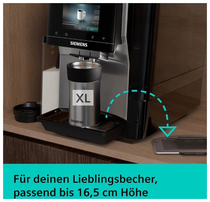 Kaffeevollautomat 19 bar 2,4 l 320 g  EQ700 TQ727D03 iAroma (Edelstahl) 