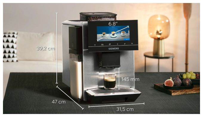 Kaffeevollautomat 19 bar 2,3 l 410 g  EQ900 TQ903DZ3 plus (Schwarz, Edelstahl) 