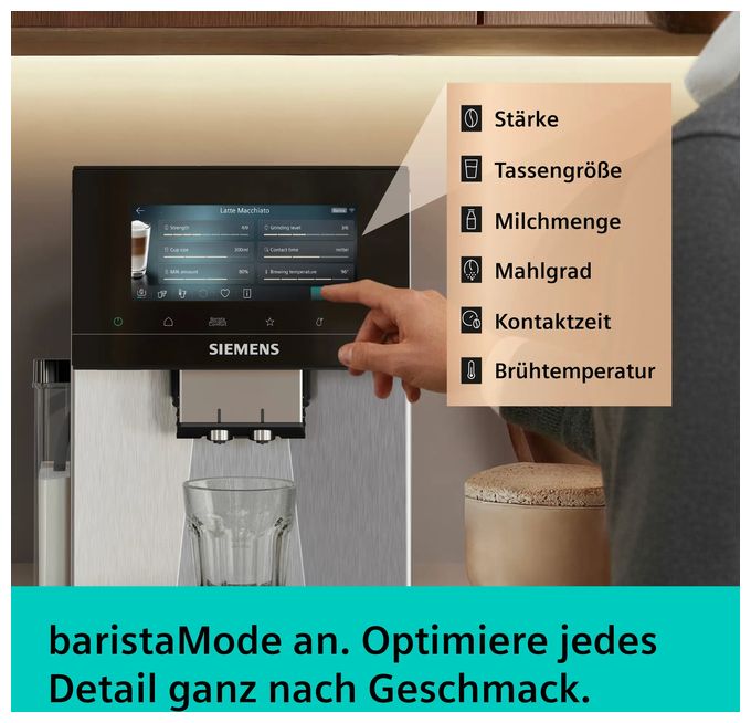 Kaffeevollautomat 19 bar 2,3 l 280 g  EQ900 TQ927E03 iAroma (Edelstahl) 